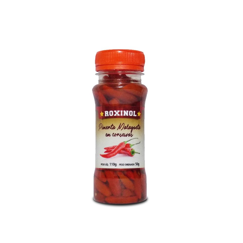 Pimenta Malagueta em Conserva - 110g - Caixa com 12 Unidades