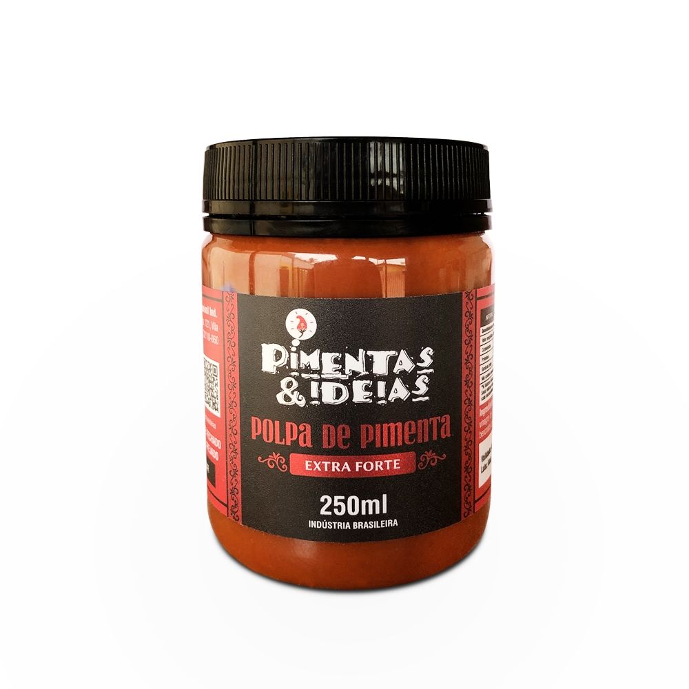 Polpa de Pimenta Extra Forte 250ml - Caixa com 12 Unidades