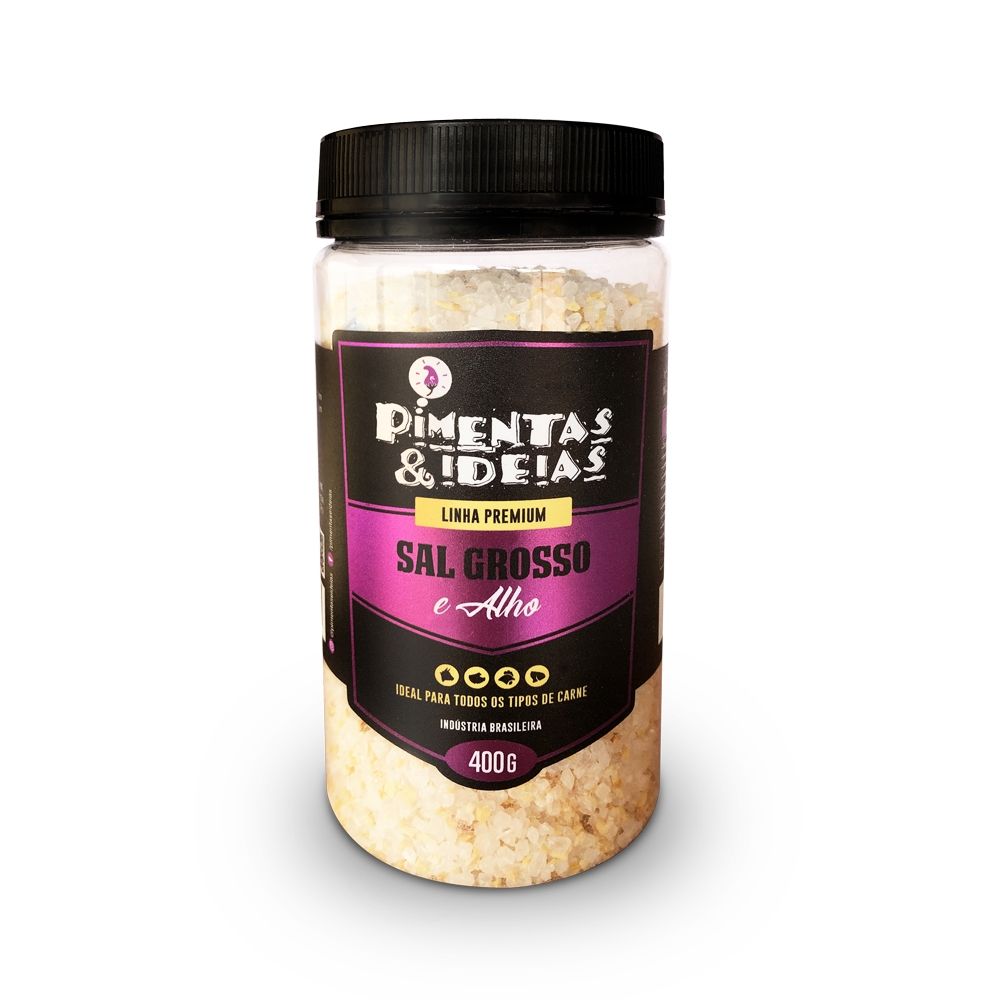 Sal Grosso e Alho 400g - Linha Premium - Caixa com 12 Unidades