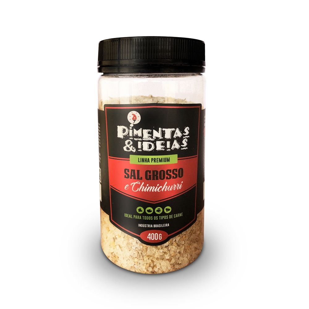 Sal Grosso e Chimichurri 400g - Linha Premium - Caixa com 12 Unidades