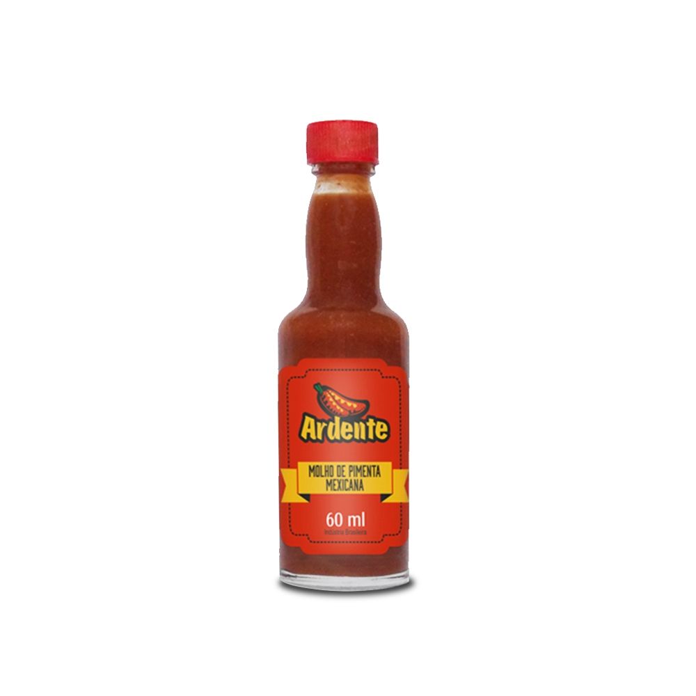 Molho de Pimenta Mexicana Ardente - 60ml - Caixa com 15 Unidades